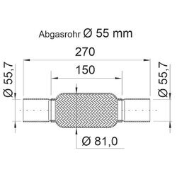 Pružný diel výfuku ERNST 460507 - obr. 1