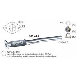 Pružný diel výfuku ERNST 550444