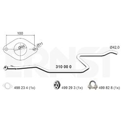 Výfukové potrubie ERNST 310000