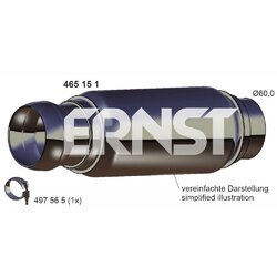 Opravné potrubie pre katalyzátor ERNST 465151