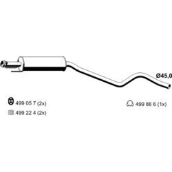 Predný tlmič výfuku ERNST 052023