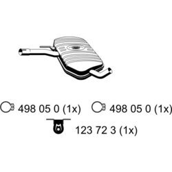 Stredný tlmič výfuku ERNST 133104