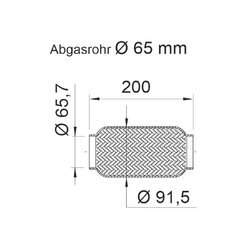 Pružný diel výfuku ERNST 460262 - obr. 1