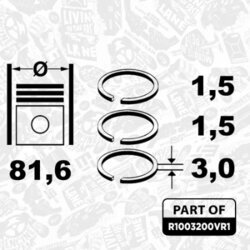 Sada piestnych krúžkov ET ENGINETEAM R1003200VR1 - obr. 3