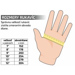 Rukavice polyester, PVC terčíky, 10