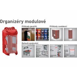 Organizér modulový závesný, 200ml, sivý, PP EXTOL PREMIUM - obr. 1