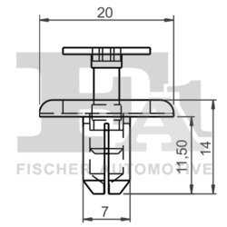 Príchytka ozdobnej/ochran. lišty FA1 77-30015.10 - obr. 1