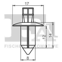 Príchytka ozdobnej/ochran. lišty FA1 79-30016.25 - obr. 1