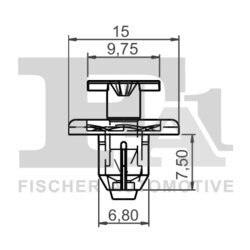 Príchytka ozdobnej/ochran. lišty FA1 72-30004.25 - obr. 1