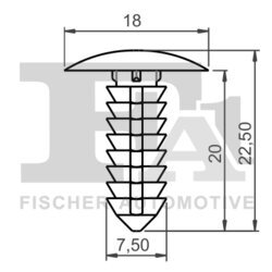 Príchytka ozdobnej/ochran. lišty FA1 13-10015.25 - obr. 1