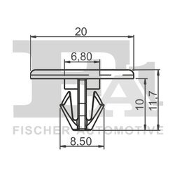 Príchytka ozdobnej/ochran. lišty FA1 21-10011.25 - obr. 1