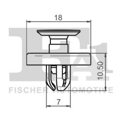 Príchytka ozdobnej/ochran. lišty FA1 77-30008.5 - obr. 1