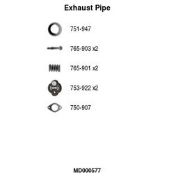 Výfukové potrubie FA1 MD000577