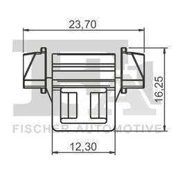 Príchytka ozdobnej/ochran. lišty FA1 14-40046.25 - obr. 1