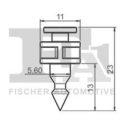 Príchytka ozdobnej/ochran. lišty FA1 11-40123.5 - obr. 1