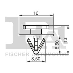 Príchytka ozdobnej/ochran. lišty FA1 12-40022.10 - obr. 1