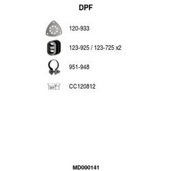 Filter sadzí/pevných častíc výfukového systému FA1 MD000141