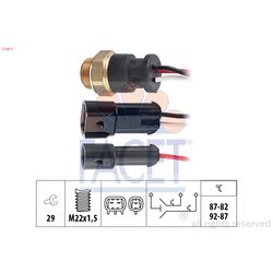 Teplotný spínač ventilátora chladenia FACET 7.5611