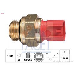 Teplotný spínač ventilátora chladenia FACET 7.5186