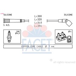 Sada zapaľovacích káblov FACET 4.8900