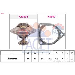 Termostat chladenia FACET 7.8441