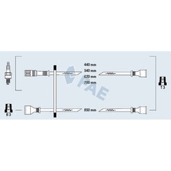 Sada zapaľovacích káblov FAE 83100