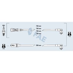 Sada zapaľovacích káblov FAE 83979