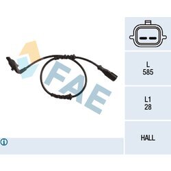 Snímač počtu otáčok kolesa FAE 78220