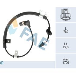 Snímač počtu otáčok kolesa FAE 78582