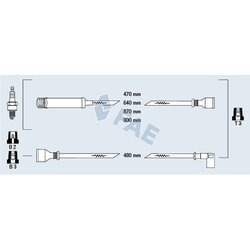 Sada zapaľovacích káblov FAE 83550