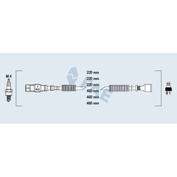 Sada zapaľovacích káblov FAE 83995