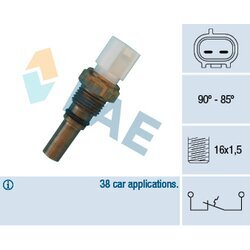 Teplotný spínač ventilátora chladenia FAE 36540