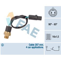 Teplotný spínač ventilátora chladenia FAE 36620