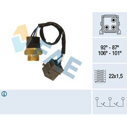 Teplotný spínač ventilátora chladenia FAE 38400