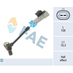 Snímač počtu otáčok kolesa FAE 78663