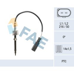 Snímač teploty výfukových plynov FAE 68105