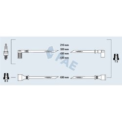 Sada zapaľovacích káblov FAE 83900