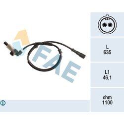 Snímač počtu otáčok kolesa FAE 78192