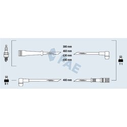 Sada zapaľovacích káblov FAE 83170