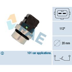 Teplotný spínač kontrolky teploty chladenia FAE 35640