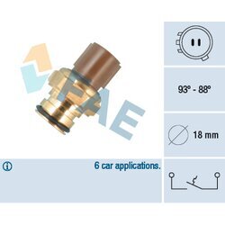 Teplotný spínač ventilátora chladenia FAE 36435