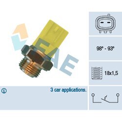 Teplotný spínač ventilátora chladenia FAE 36500