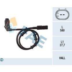Snímač počtu otáčok kolesa FAE 78135