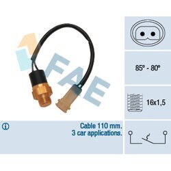 Teplotný spínač ventilátora chladenia FAE 36110