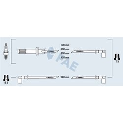 Sada zapaľovacích káblov FAE 85610