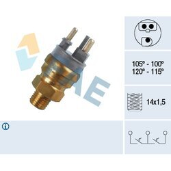 Teplotný spínač ventilátora chladenia FAE 38140