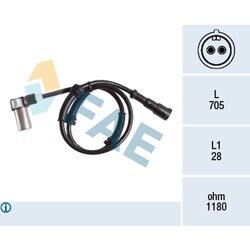Snímač počtu otáčok kolesa FAE 78128
