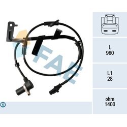 Snímač počtu otáčok kolesa FAE 78343