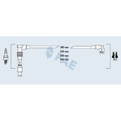 Sada zapaľovacích káblov FAE 85080