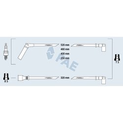 Sada zapaľovacích káblov FAE 85997